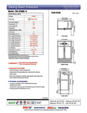 Turbo Air TGF-47SDH-N 51 1/8" White Super Deluxe Two Section Display Freezer w/ Swing Doors – Bottom Mount Compressor, LED Lighting, 115v - Donut-Equipment.com