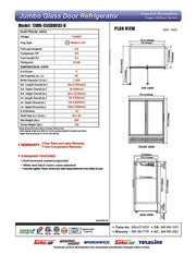 Turbo Air TJMR-55SDW-N 65 1/8" White Super Deluxe Two Section Glass Door Merchandiser – (2) Swing Doors, 115v - Donut-Equipment.com