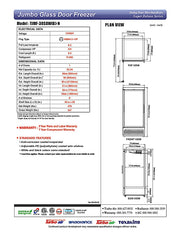 Turbo Air TJMF-30SDB-N 36 5/8" Black Super Deluxe One Section Glass Door Display Freezer – (1) Swing Door, 115v - Donut-Equipment.com