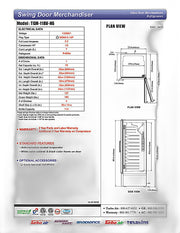 Turbo Air TGM-11RV-N6 24" Refrigerator Merchandiser – One Section, Glass Swing Door, LED Lighting, 115v - Donut-Equipment.com