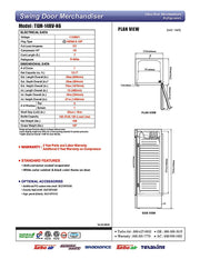 Turbo Air TGM-14RV-N6 24" Glass Door Merchandiser Refrigerator – One Section, Swing Door, LED Interior Lighting, 115v - Donut-Equipment.com