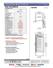 Turbo Air TGM-22RVB-N6 29" TGM Series One Section Glass Door Merchandiser - (1) Right Hinge Door, Black, 115v - Donut-Equipment.com