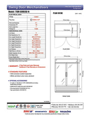 Turbo Air TGM-50RSB-N 56" Series Two Section Glass Door Merchandiser - (2) Left/Right Hinge Doors, Black, 115v - Donut-Equipment.com