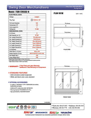 Turbo Air TGM-72RS-N 78" Series Three Section Glass Door Merchandiser - (3) Left/Right Hinge Doors, White, 115v - Donut-Equipment.com