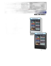 Turbo Air TGM-48RB-N 56" Series Two Section Glass Door Merchandiser - (2) Sliding Doors, Black, 115v - Donut-Equipment.com