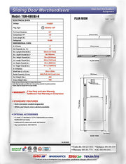 Turbo Air TGM-48RB-N 56" Series Two Section Glass Door Merchandiser - (2) Sliding Doors, Black, 115v - Donut-Equipment.com