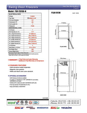 Turbo Air TGF-23FB-N 27" One Section Display Freezer w/ Swing Door - Bottom Mount Compressor, Black, 115v - Donut-Equipment.com