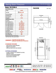 Turbo Air TGF-72FB-N 81 7/8" Three Section Display Freezer w/ Swing Doors - Bottom Mount Compressor, Black, 115v - Donut-Equipment.com
