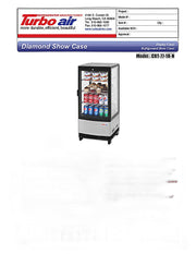 Turbo Air CRT-77-1R-N 17" Diamond Series Glass Sided Countertop Display Refrigerator – One Section, Rear Access, LED Lighting, 115v - Donut-Equipment.com