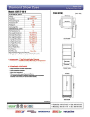 Turbo Air CRT-77-1R-N 17" Diamond Series Glass Sided Countertop Display Refrigerator – One Section, Rear Access, LED Lighting, 115v - Donut-Equipment.com