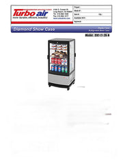Turbo Air CRT-77-2R-N 17" Diamond Series Countertop Display Refrigerator – Pass-Thru Access, Swing Doors, Stainless Steel Finish, 115v - Donut-Equipment.com
