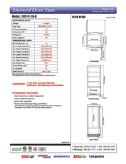 Turbo Air CRT-77-2R-N 17" Diamond Series Countertop Display Refrigerator – Pass-Thru Access, Swing Doors, Stainless Steel Finish, 115v - Donut-Equipment.com
