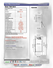 Turbo Air TGIM-23W-N 27" Indoor Ice Merchandiser w/ Bottom Mount Compressor - Glass Door, 115v - Donut-Equipment.com