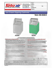 Turbo Air TIDC-26W-N 26" Stand Alone Ice Cream Freezer w/ 4 Tub Capacity - White, 115v - Donut-Equipment.com