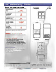 Turbo Air TIDC-26W-N 26" Stand Alone Ice Cream Freezer w/ 4 Tub Capacity - White, 115v - Donut-Equipment.com