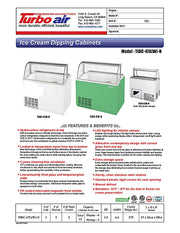 Turbo Air TIDC-47W-N 47" Stand Alone Ice Cream Freezer w/ 8 Tub Capacity - White, 115v - Donut-Equipment.com