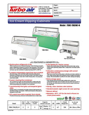 Turbo Air TIDC-70W-N 68" Stand Alone Ice Cream Freezer w/ 12 Tub Capacity - White, 115v - Donut-Equipment.com