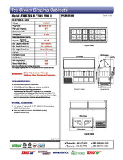 Turbo Air TIDC-70W-N 68" Stand Alone Ice Cream Freezer w/ 12 Tub Capacity - White, 115v - Donut-Equipment.com