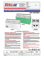 Turbo Air TIDC-91W-N 89" Stand-Alone Ice Cream Freezer w/ (16) 3 gal Tub Capacity - White, 115v - Donut-Equipment.com