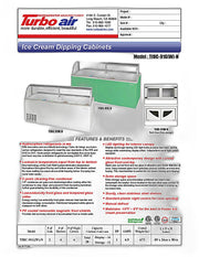 Turbo Air TIDC-91W-N 89" Stand-Alone Ice Cream Freezer w/ (16) 3 gal Tub Capacity - White, 115v - Donut-Equipment.com