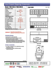 Turbo Air TIDC-91W-N 89" Stand-Alone Ice Cream Freezer w/ (16) 3 gal Tub Capacity - White, 115v - Donut-Equipment.com