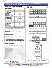 Turbo Air TIDC-91W-N 89" Stand-Alone Ice Cream Freezer w/ (16) 3 gal Tub Capacity - White, 115v - Donut-Equipment.com