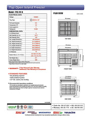 Turbo Air TFS-11F-N 40" Mobile Chest Freezer w/ (15) Baskets - White, 115v - Donut-Equipment.com