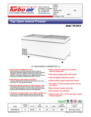 Turbo Air TFS-25F-N 69" Mobile Chest Freezer w/ (33) Baskets - White, 115v - Donut-Equipment.com
