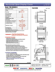 Turbo Air TOM-30SB-N 28" Slim Line Horizontal Open Air Cooler w/ (3) Levels – Black Exterior, 115v - Donut-Equipment.com