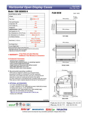 Turbo Air TOM-50SB-N 50 3/4" Slim Line Horizontal Open Air Cooler w/ (3) Levels – Black Exterior, 115v - Donut-Equipment.com
