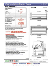 Turbo Air TOM-75SB-N 75 5/8" Slim Line Horizontal Open Air Cooler w/ (3) Levels – Black Exterior, 115v - Donut-Equipment.com