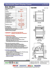 Turbo Air TOM-30SS-N 28 1/8" Horizontal Open Air Cooler w/ (3) Levels, 115 - Donut-Equipment.com