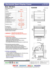 Turbo Air TOM-40SS-N 39" Slim Line Horizontal Open Air Cooler w/ (2) Levels – Stainless Steel Exterior, 115v - Donut-Equipment.com