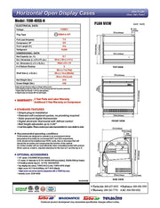 Turbo Air TOM-40SS-N 39" Slim Line Horizontal Open Air Cooler w/ (2) Levels – Stainless Steel Exterior, 115v - Donut-Equipment.com