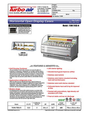 Turbo Air TOM-75SS-N 75 3/4" Slim Line Horizontal Open Air Cooler w/ (3) Shelves – Stainless Steel Exterior, 115v - Donut-Equipment.com