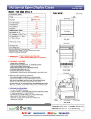 Turbo Air TOM-30SB-SP-N 28" Black Horizontal Refrigerated Open Curtain Merchandiser w/ Stainless Steel Interior – Slim Line, 115v - Donut-Equipment.com