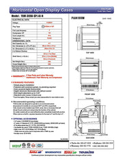 Turbo Air TOM-30SB-SP-N 28" Black Horizontal Refrigerated Open Curtain Merchandiser w/ Stainless Steel Interior – Slim Line, 115v - Donut-Equipment.com