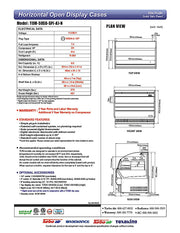 Turbo Air TOM-50SB-SP-N 50 7/8" Black Horizontal Open Air Cooler w/ (3) Levels, Stainless Steel Interior – Slim Line, 115v - Donut-Equipment.com