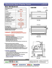 Turbo Air TOM-75SB-SP-N 75 3/4" Black Horizontal Open Air Cooler w/ (3) Levels, Stainless Steel Interior – Slim Line, 115v - Donut-Equipment.com