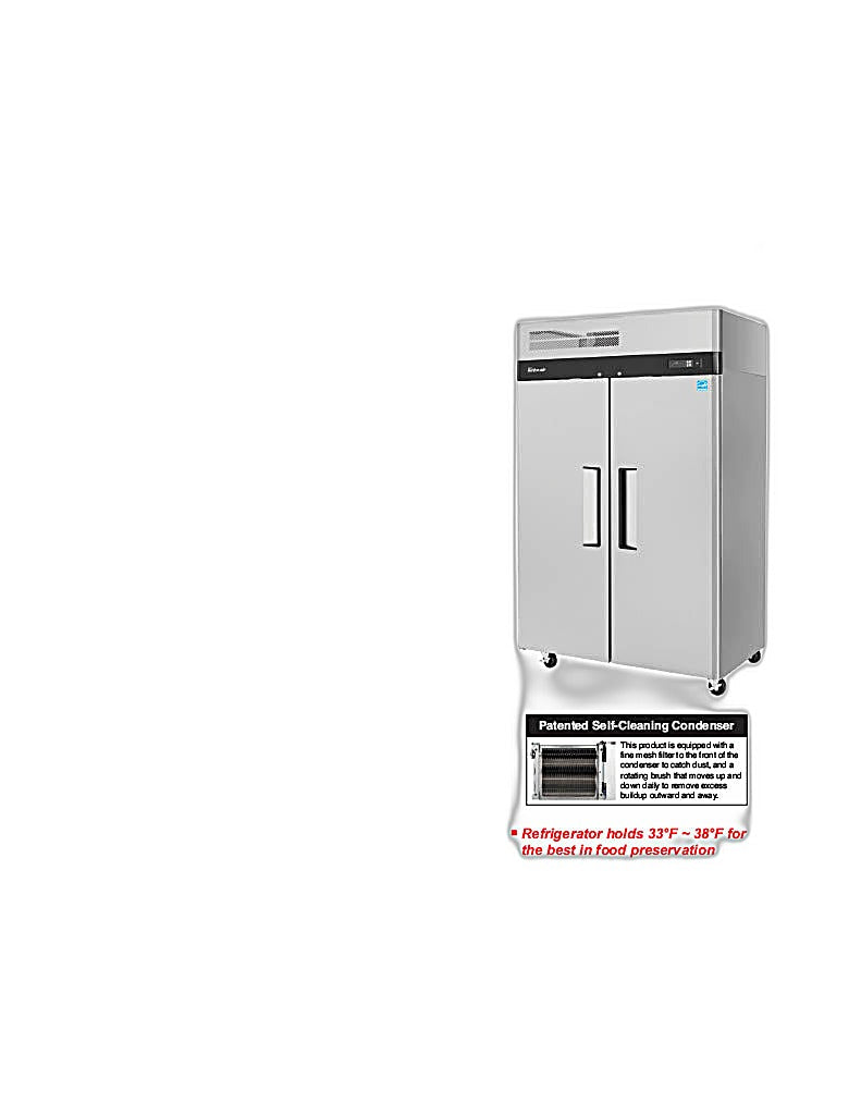 Turbo Air M3R47-2-N 51" Two Section Reach-In Refrigerator w/ (2) Solid Doors – Top Mount, Stainless Exterior, Aluminum Interior, 115v - Donut-Equipment.com