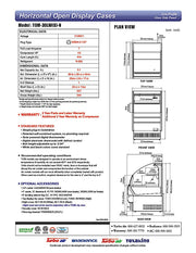 Turbo Air TOM-30LB-N 28" Horizontal Open Air Cooler w/ (2) Levels – Low Profile, Black Exterior, 115v - Donut-Equipment.com