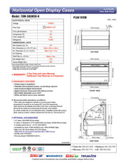 Turbo Air TOM-50LB-N 50" Horizontal Open Air Cooler w/ (2) Levels – Low Profile, Black Exterior, 115v - Donut-Equipment.com
