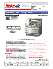 Turbo Air TOM-30LS-N 28 1/8" Horizontal Open Air Cooler w/ (2) Levels – Slim Line Display Merchandiser, 115v - Donut-Equipment.com