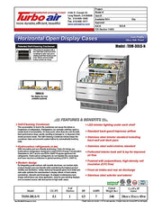 Turbo Air TOM-30LS-N 28 1/8" Horizontal Open Air Cooler w/ (2) Levels – Slim Line Display Merchandiser, 115v - Donut-Equipment.com
