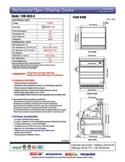 Turbo Air TOM-40LS-N 39" Low Profile Horizontal Open Air Cooler – Stainless Steel Display Merchandiser, (2) Levels, 115v - Donut-Equipment.com