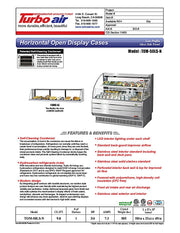 Turbo Air TOM-50LS-N 50" Low Profile Horizontal Open Air Cooler – Stainless Steel Refrigerated Merchandiser w/ (2) Levels, 115v - Donut-Equipment.com