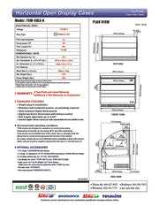 Turbo Air TOM-50LS-N 50" Low Profile Horizontal Open Air Cooler – Stainless Steel Refrigerated Merchandiser w/ (2) Levels, 115v - Donut-Equipment.com