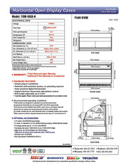 Turbo Air TOM-60LS-N 63" Low Profile Horizontal Open Air Cooler – Stainless Steel Refrigerated Curtain Merchandiser w/ (2) Levels, 115v - Donut-Equipment.com