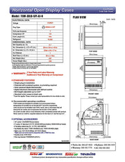 Turbo Air TOM-30LB-SP-N 28 1/8" Black Low Profile Horizontal Open Air Cooler – Refrigerated Curtain Merchandiser w/ (2) Levels, 115v - Donut-Equipment.com