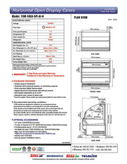 Turbo Air TOM-50LB-SP-N 50 7/8" Black Low Profile Horizontal Open Air Cooler – Refrigerated Curtain Merchandiser w/ (2) Levels, 115v - Donut-Equipment.com